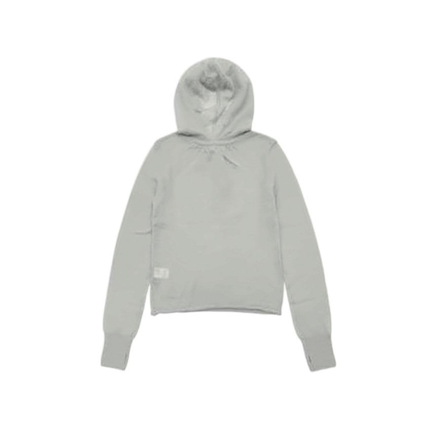 Amomento Heathered Knit Long-Sleeve Hoodie With Cropped Hem