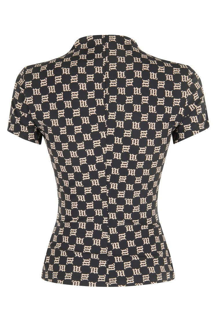 Misbhv Lycra Monogram Short-Sleeved Top