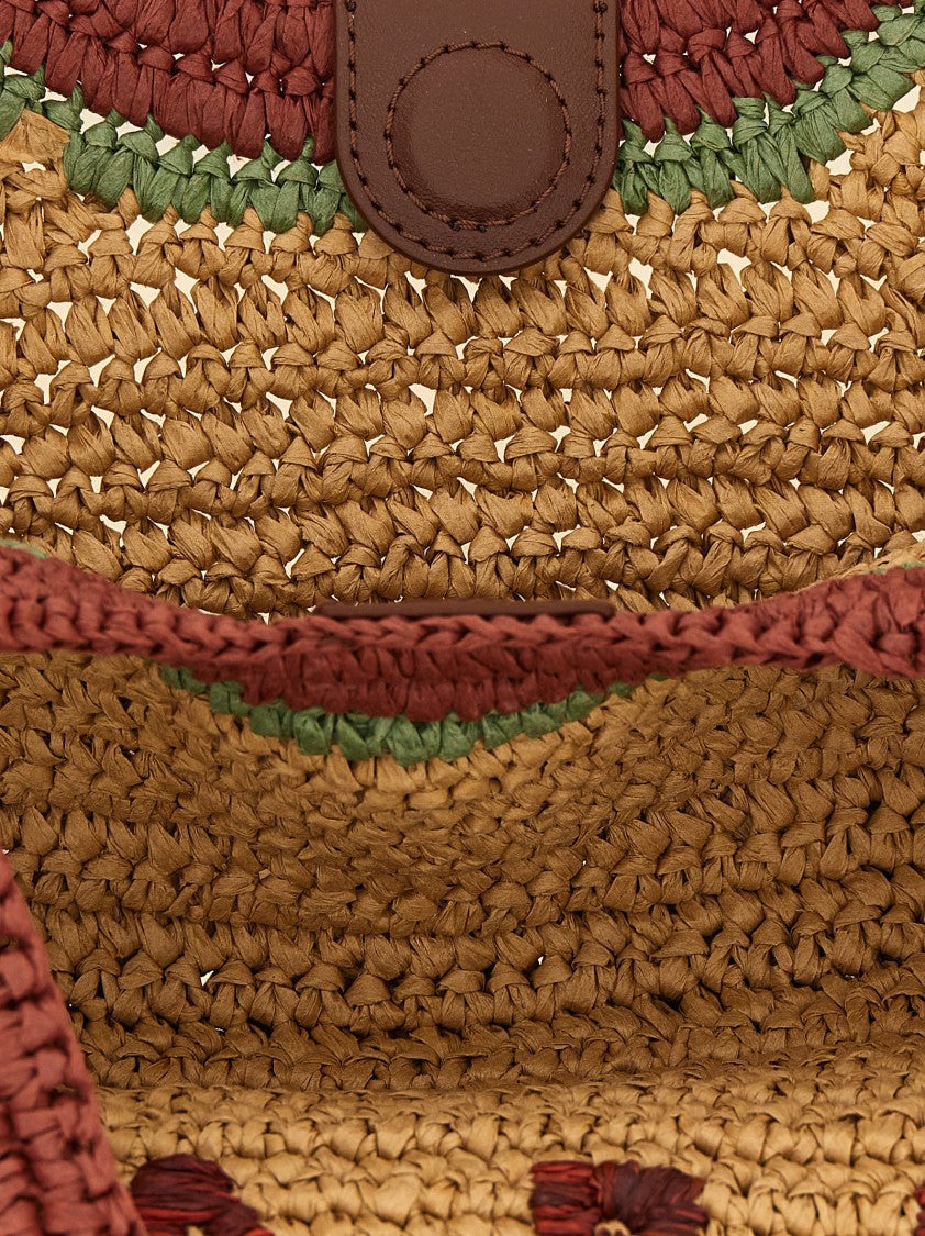 Marni Small 'Seaside' Hand-Woven Raffia Bag