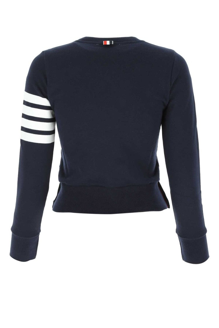 Thom Browne Navy Blue Cotton Sweatshirt
