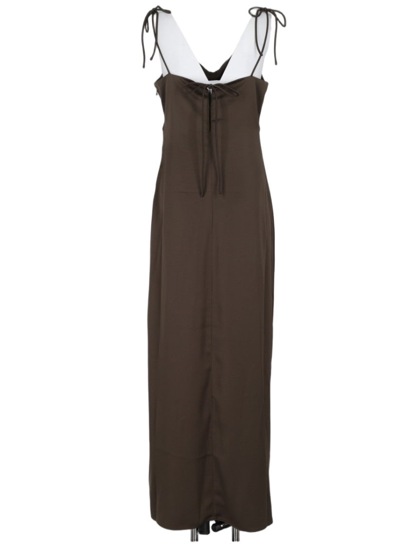 Rotate Ruched Bodice Polyester Midi Dress
