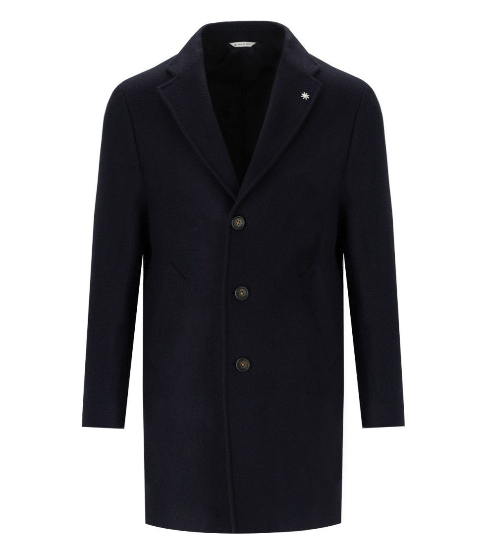 Manuel Ritz Blue Single Breasted Coat