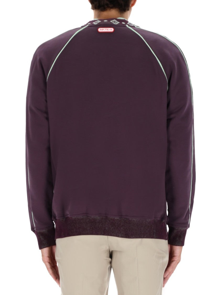 Casablanca Deep Purple Organic Cotton Sweatshirt