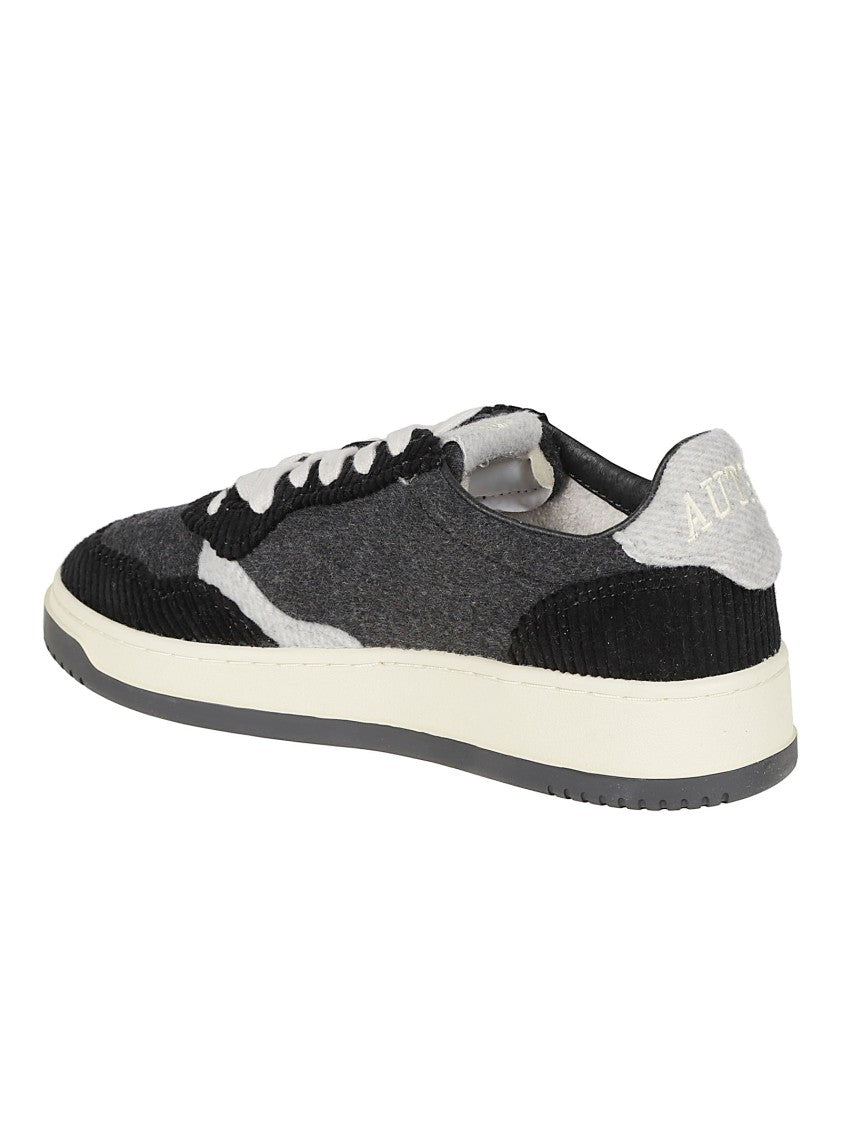 Autry Dark Grey Medalist Low Polyester Sneakers