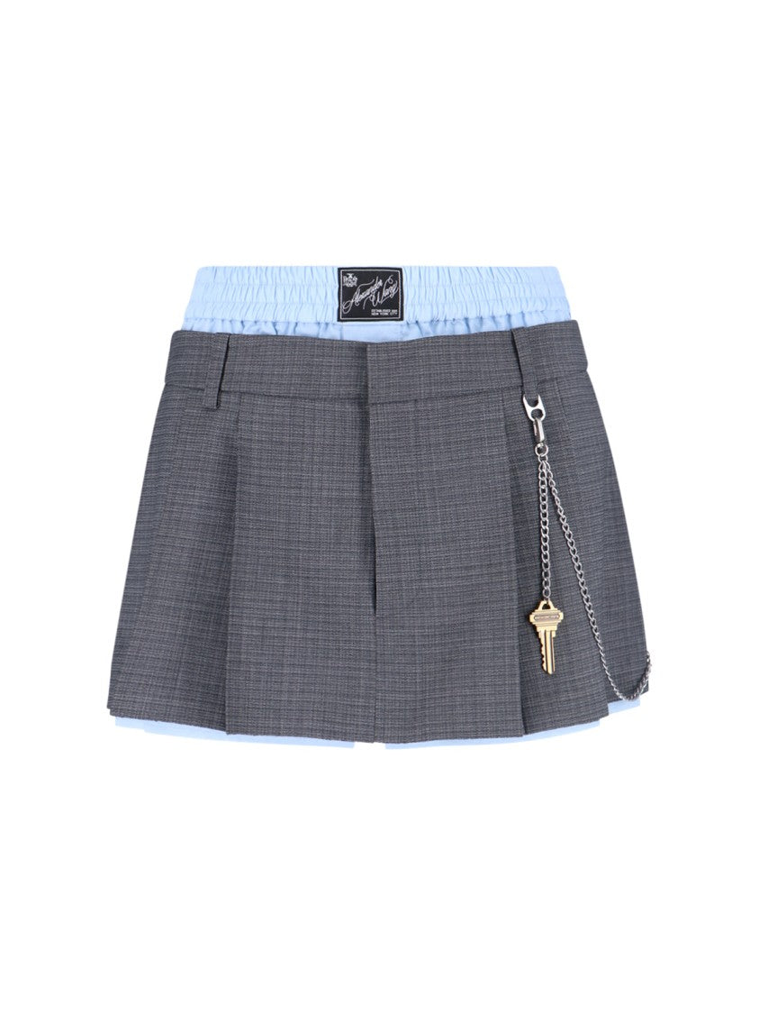 Alexander Wang Tailored Mini Skirt With Logo Patch