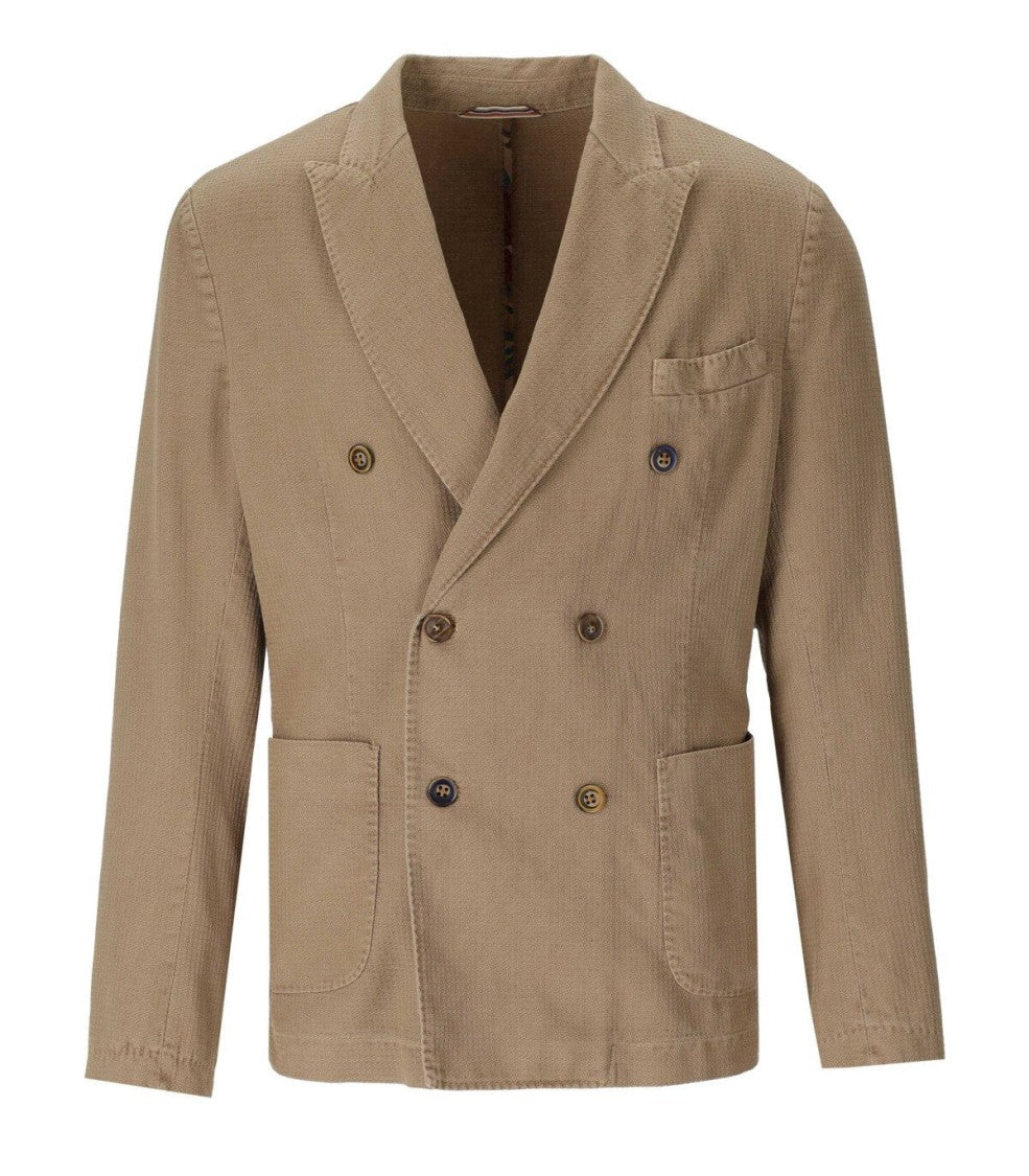 Bob Mop Beige Double-Breasted Jacket