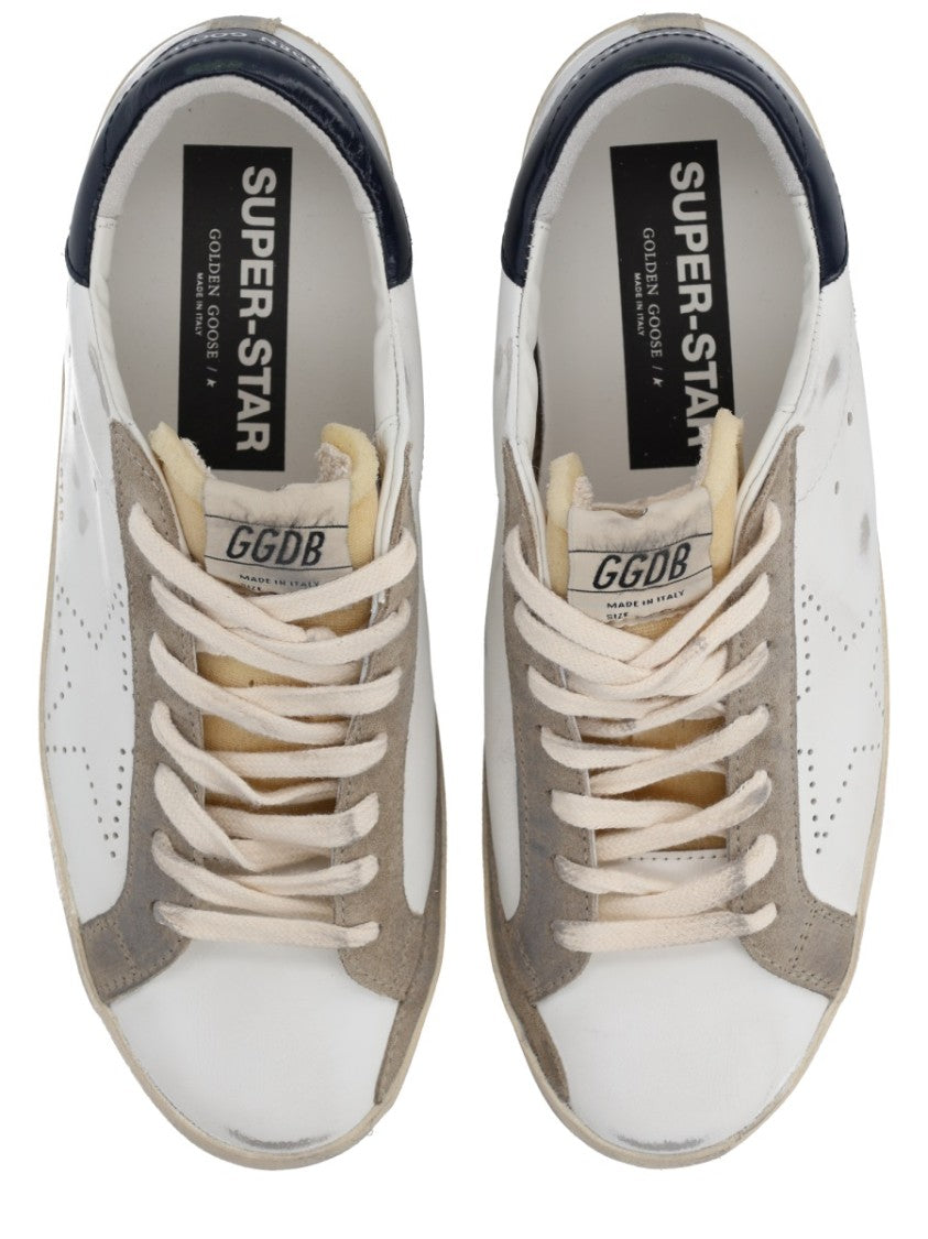 Golden Goose White Superstar Leather Suede Sneakers
