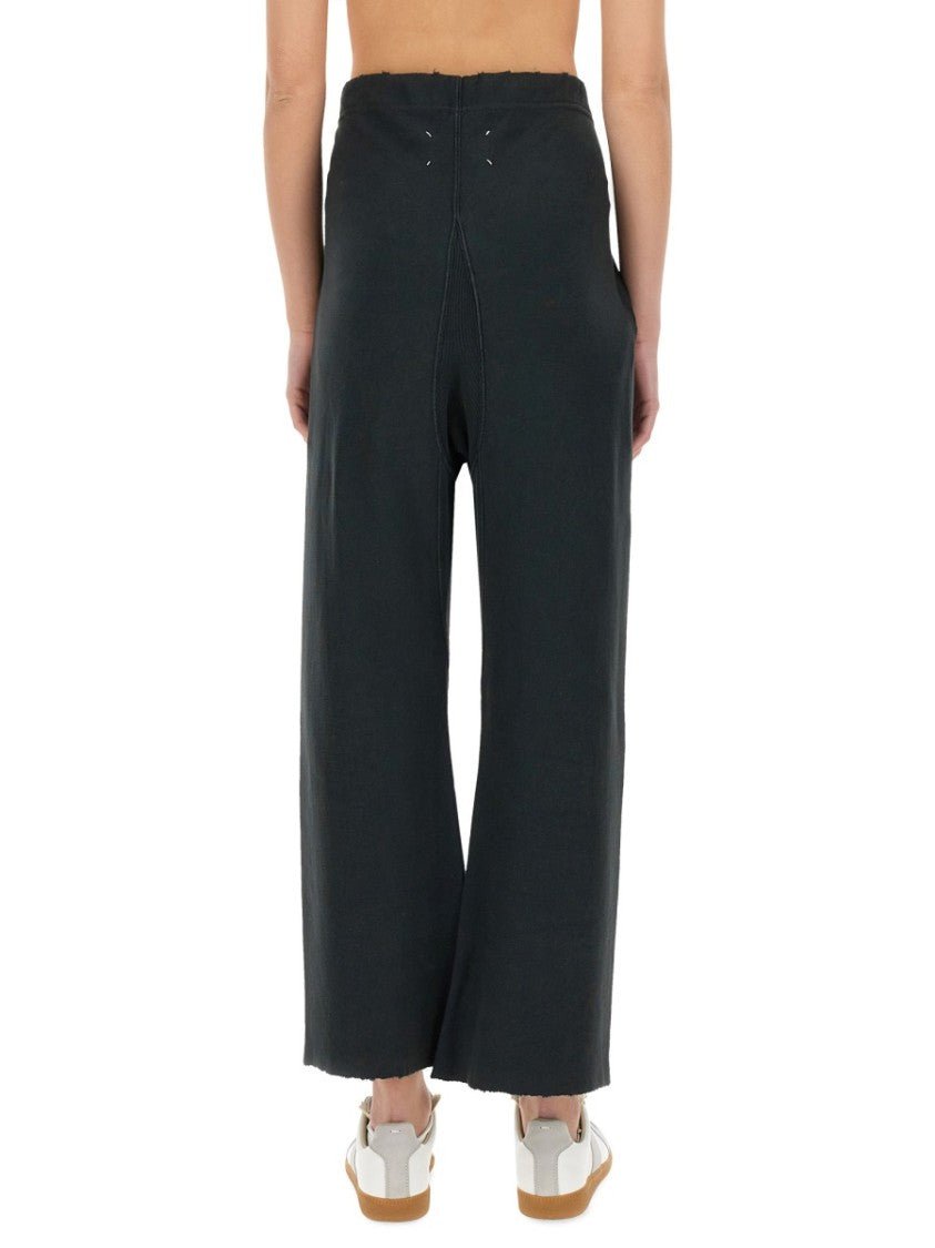 Maison Margiela Relaxed-Fit Cotton Pants With Distressed Hem