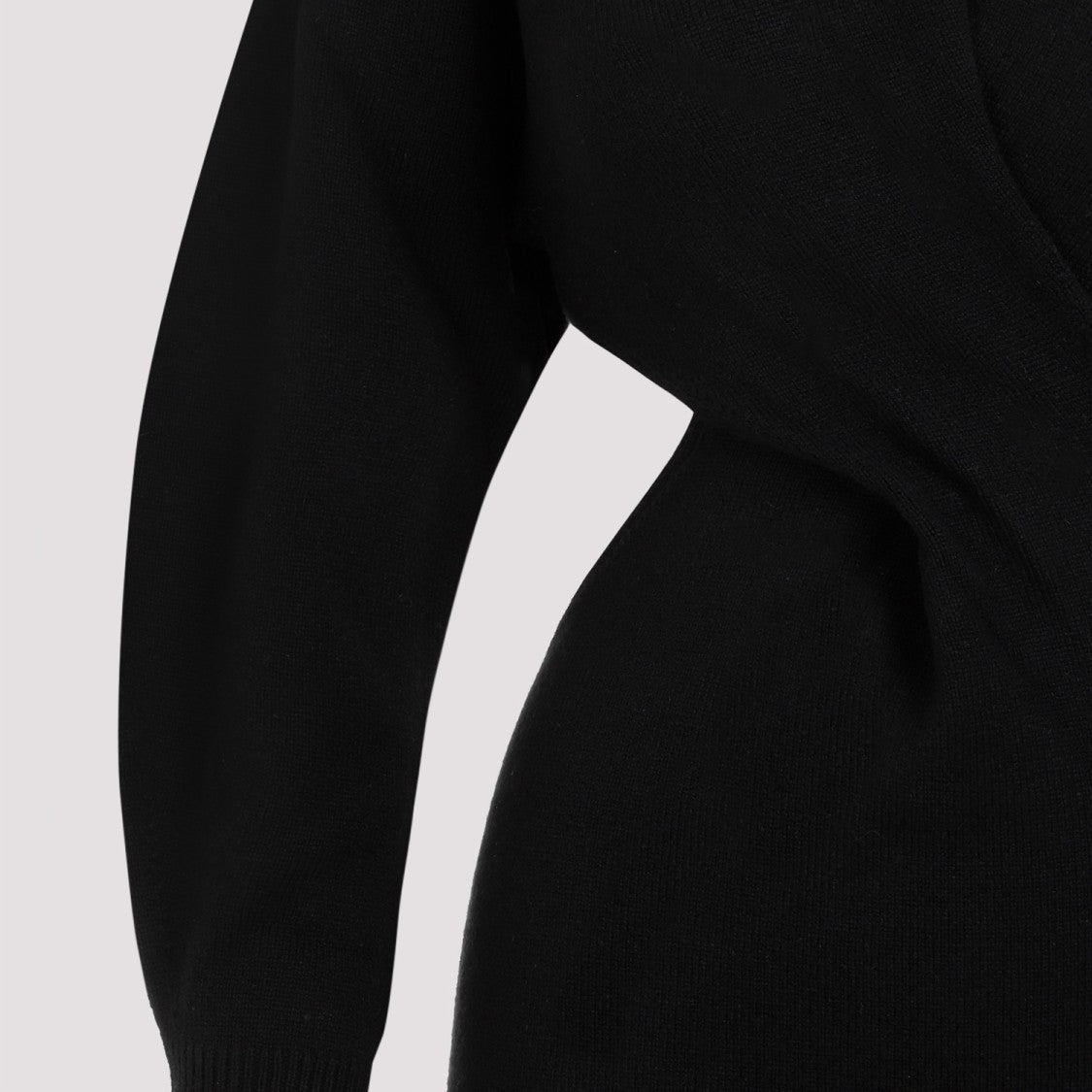 Alexander Mcqueen Black Wool Mini Dress