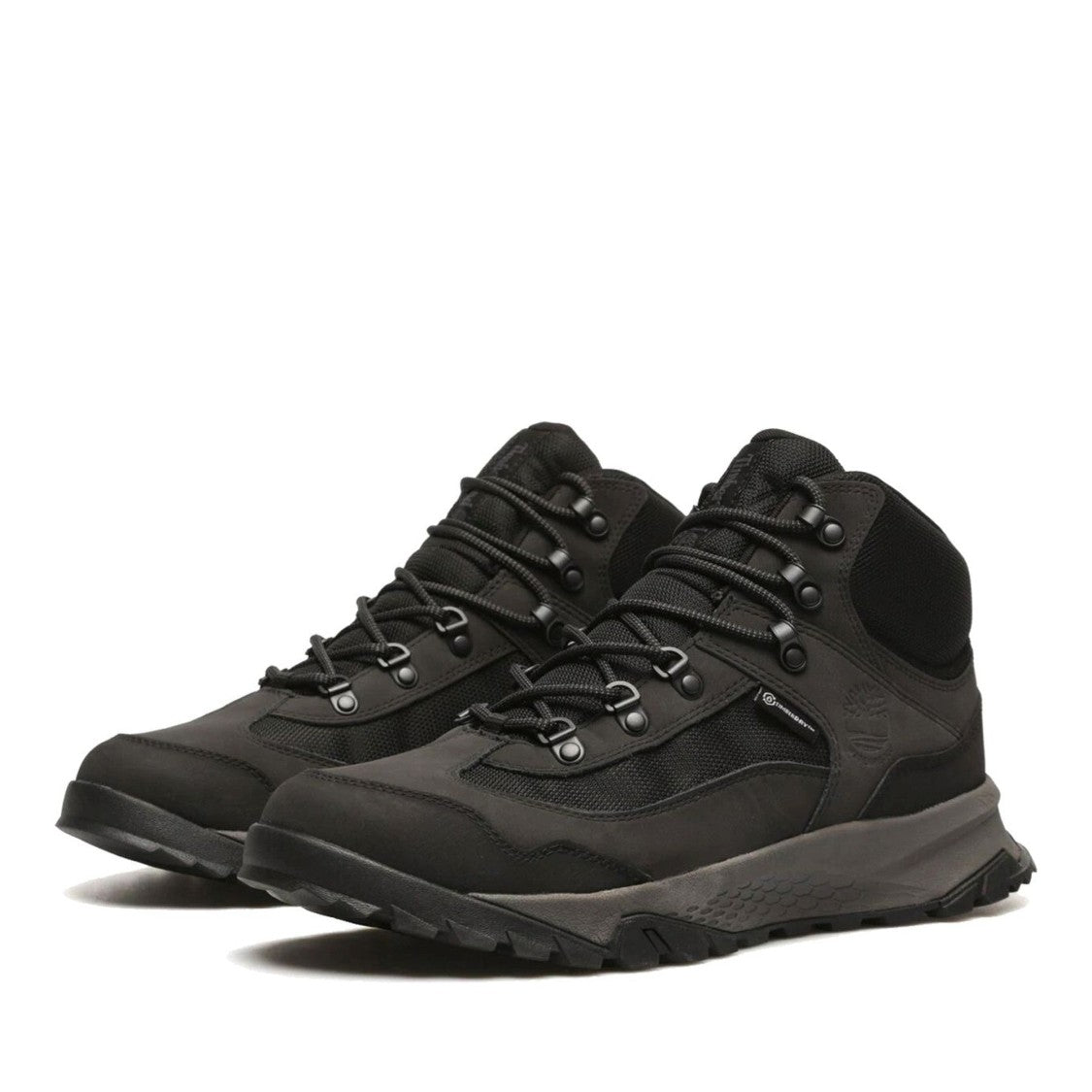 Timberland Lincoln Black Rugged Padded Collar Lace-Up Leather Boots