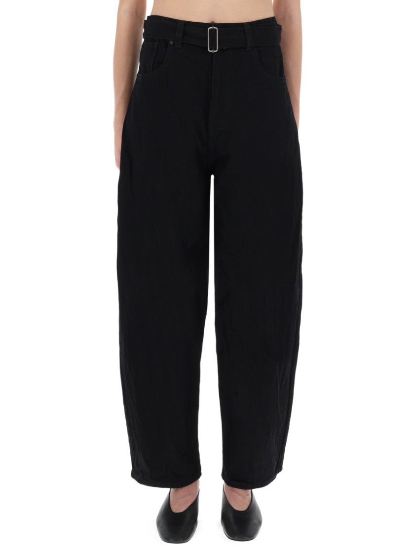 Studio Nicholson Cahun Black High-Waist Wide-Leg Pants