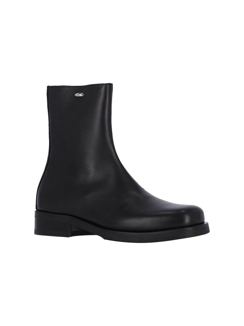 Our Legacy Black Leather "Truck" Ankle Boots
