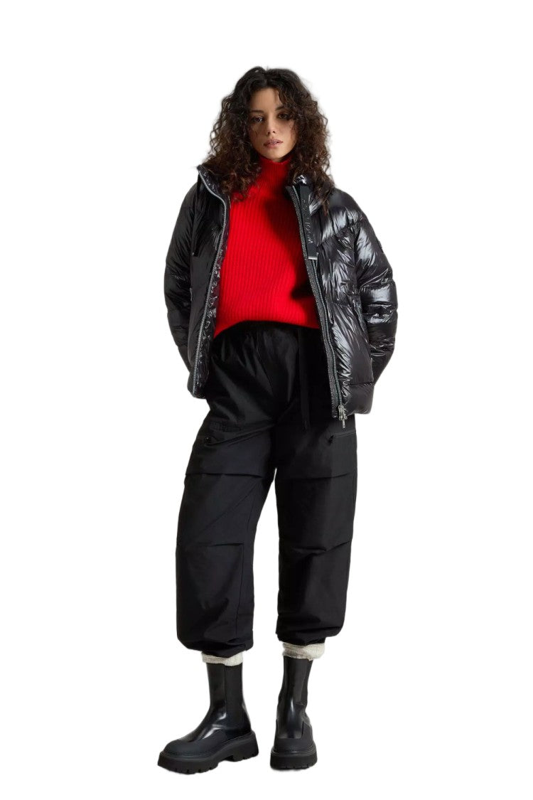 Woolrich Black Hooded Polyamide Jacket