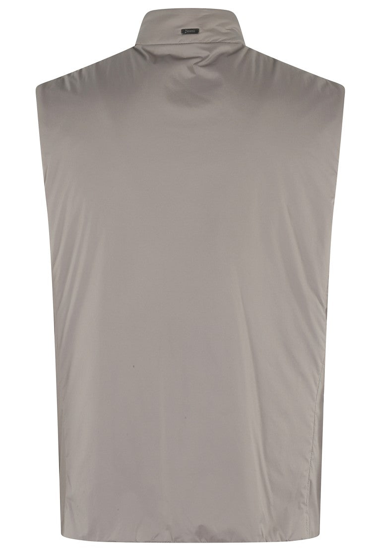 Herno High Collar Lightweight Nylon Microfiber Gilet