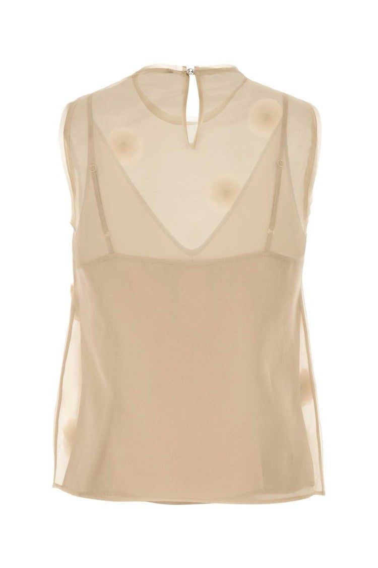 Mm Studio Beige Organza Achille Top