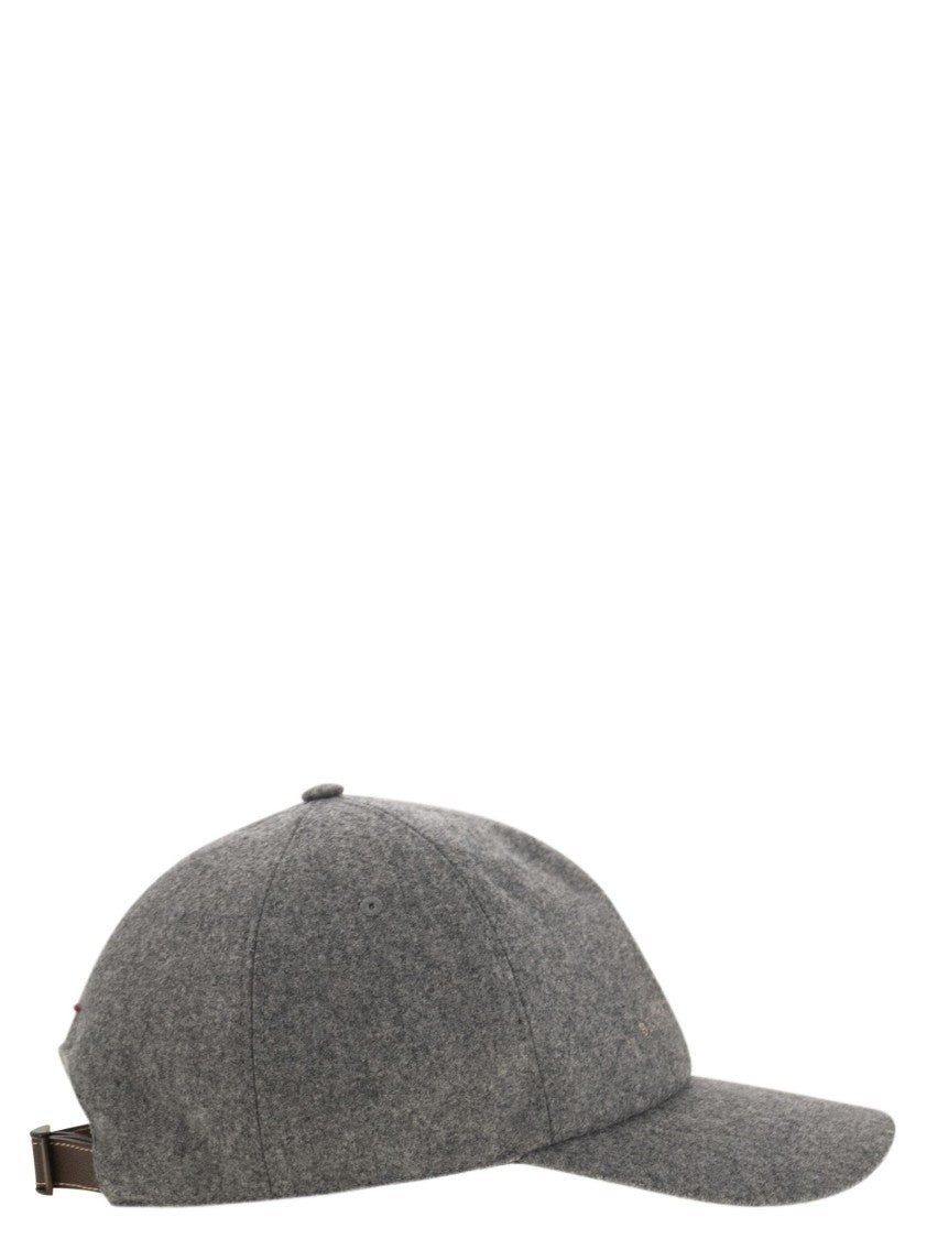 Brunello Cucinelli Virgin Wool Flannel Baseball Cap