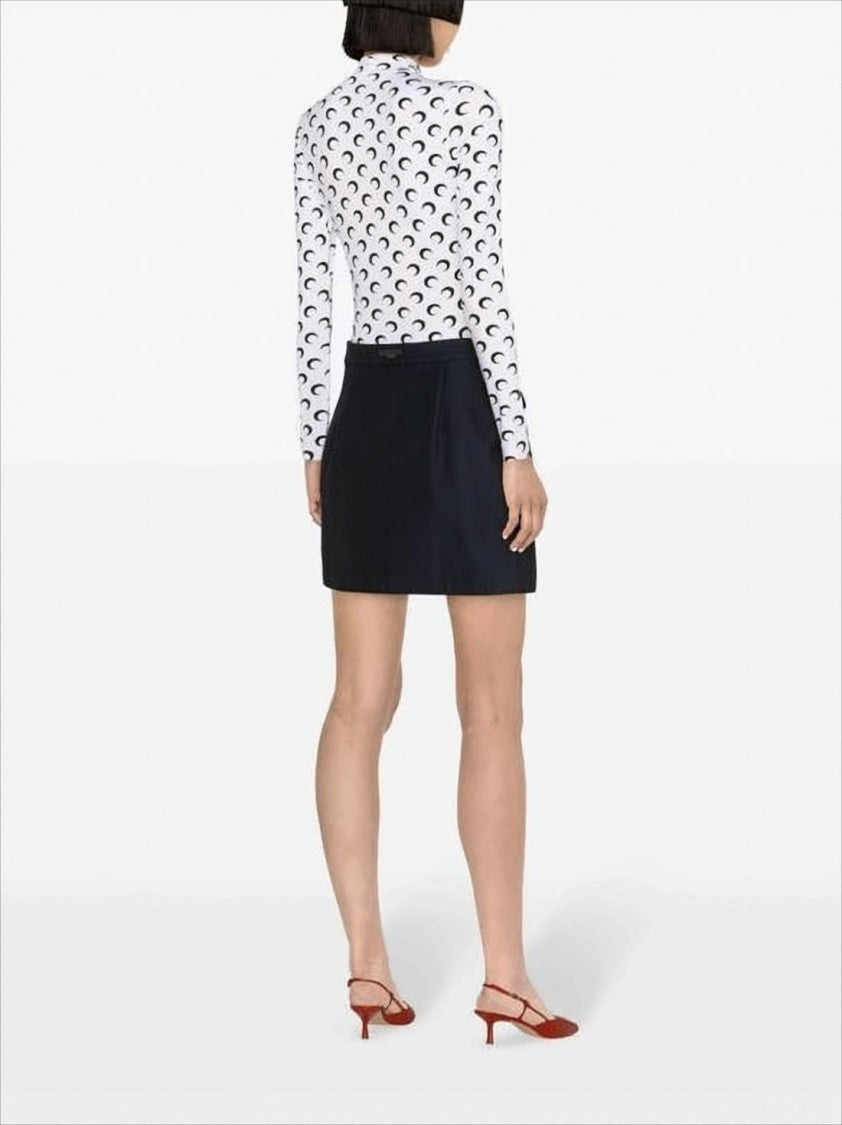 Marine Serre Crescent Moon Pattern Long-Sleeve Top