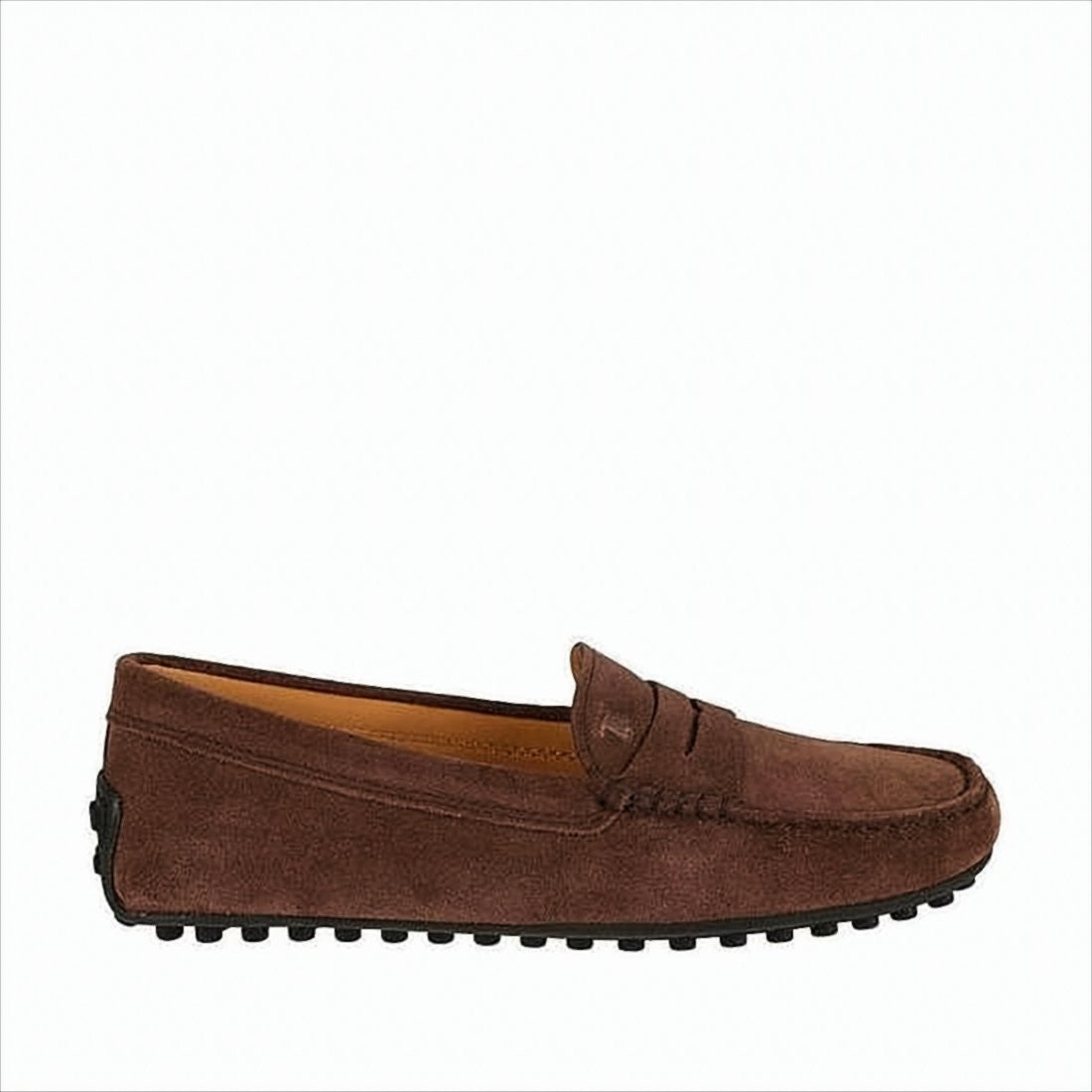 Tod's Suede Penny Strap Loafers With Rounded Toe By Tod's