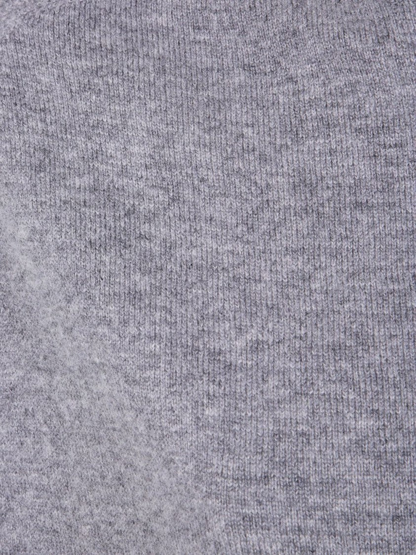 Semi Couture Finely Knit Gray Sweater With High Neckline