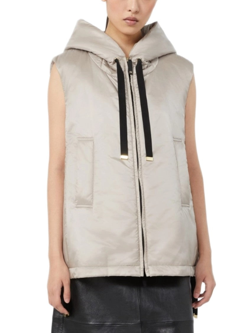 Max Mara Sleeveless Padded Jacket With High Collar And Hood