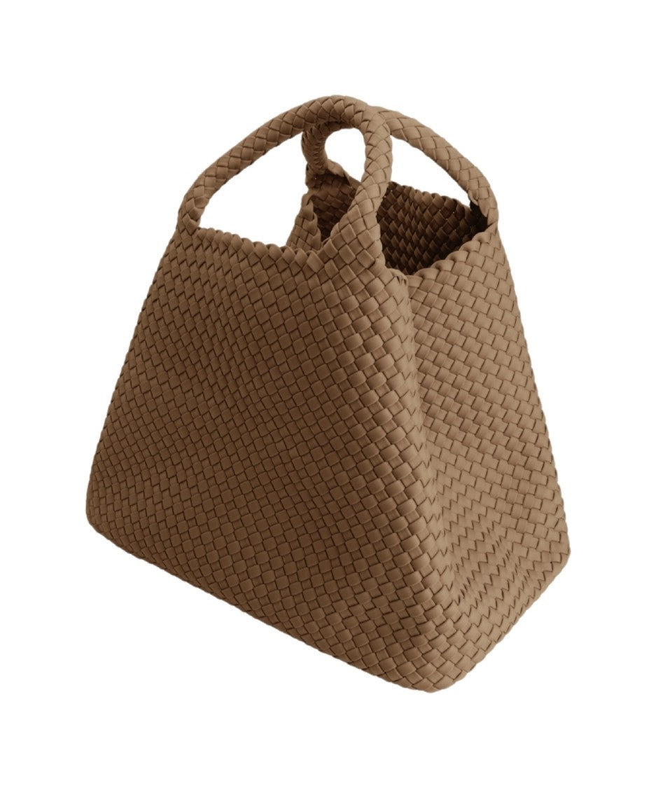 Marrea Structured Neoprene Shopper With Woven Detail