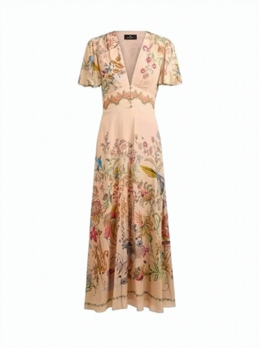 Etro Floral Print Midi Dress