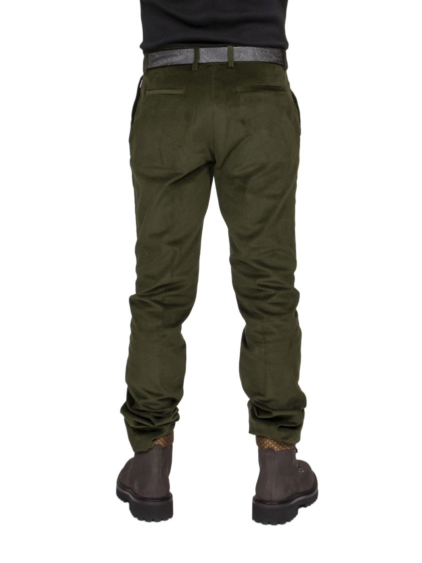 Etro Roma Olive Green Tapered Slim-Fit Pants