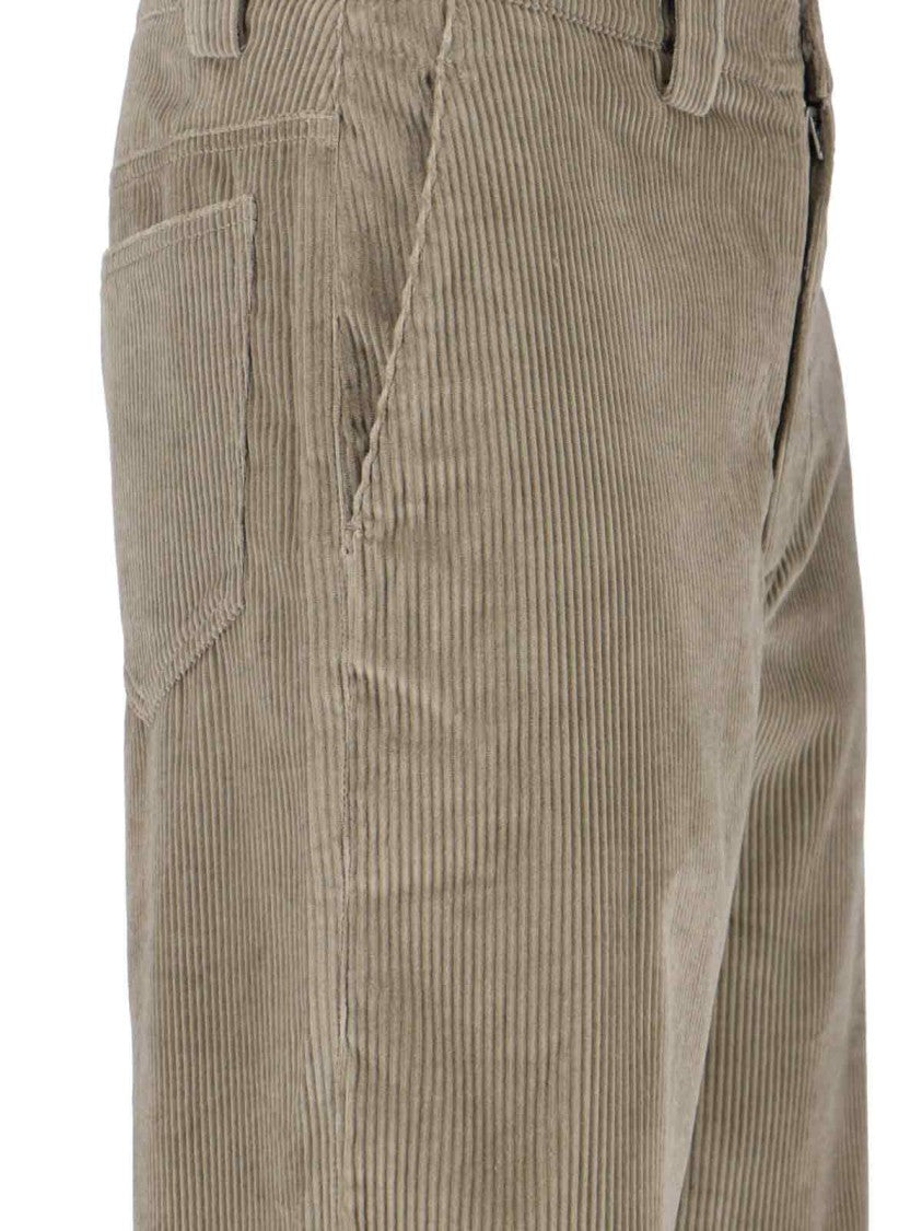 Berner Kuhl Wide-Leg Trousers With High Waist And Textured Corduroy