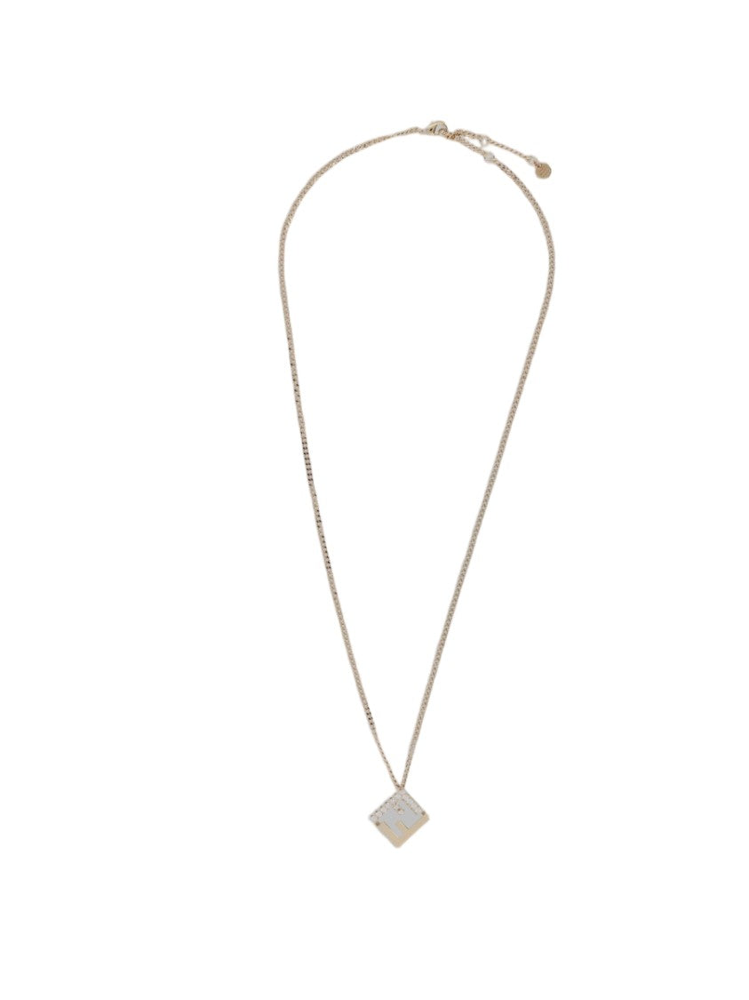 Fendi Forever Fendi Geometric Brass Necklace