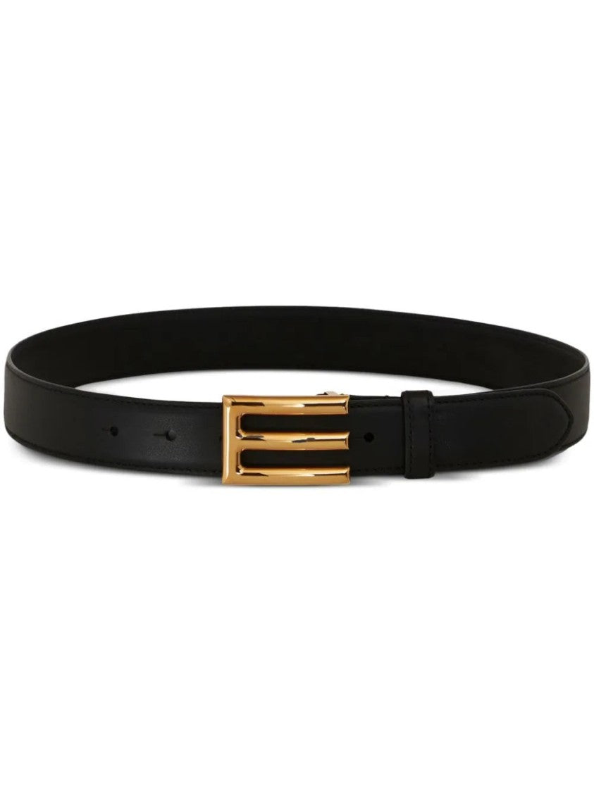 Etro Refined Black Leather Belt