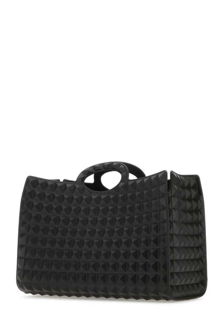Valentino Garavani Black Rubber Le Troisième Shopping Bag