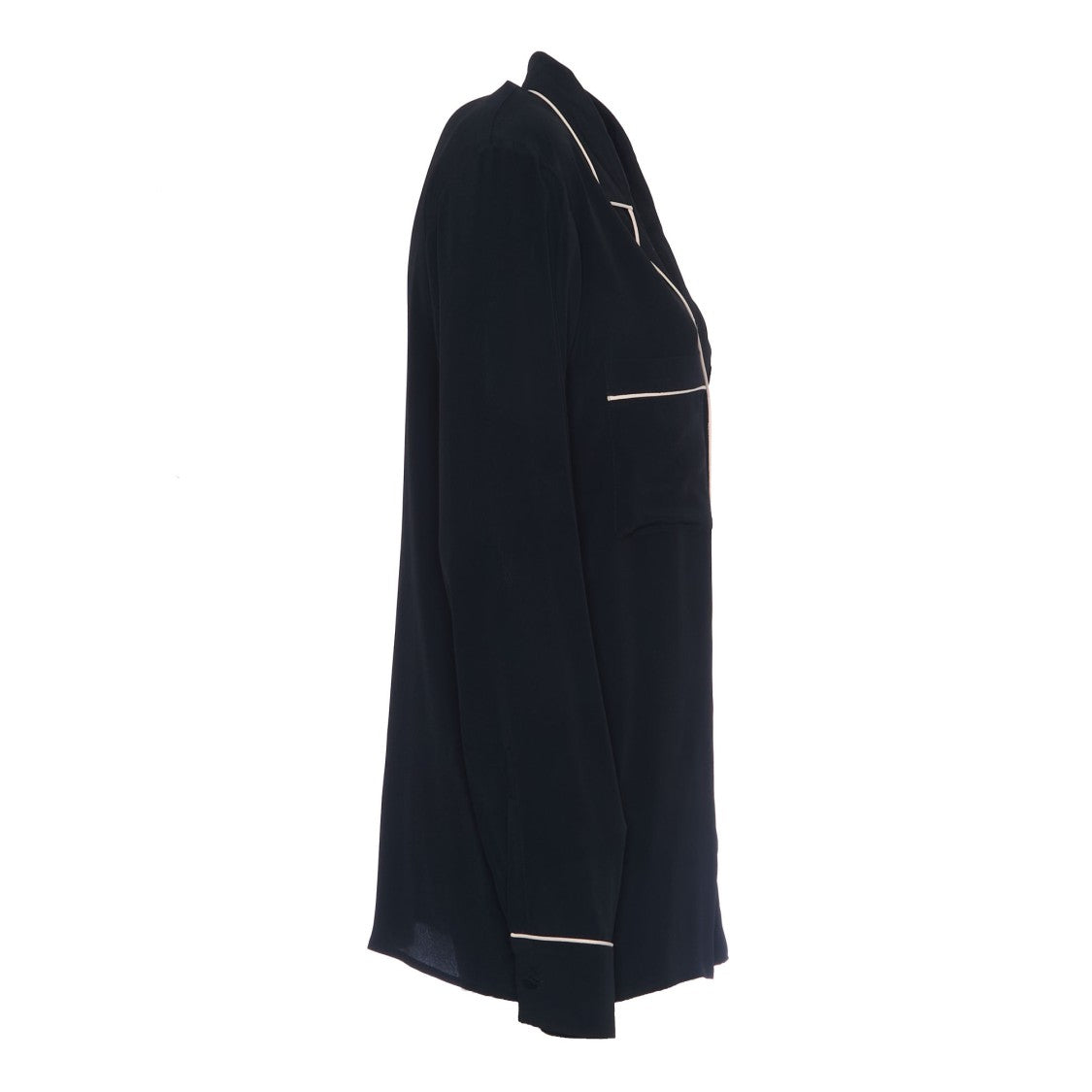 N°21 Open Collar Shirt With Contrasting Piping