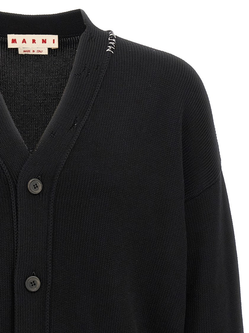Marni Logo Embroidery Cardigan