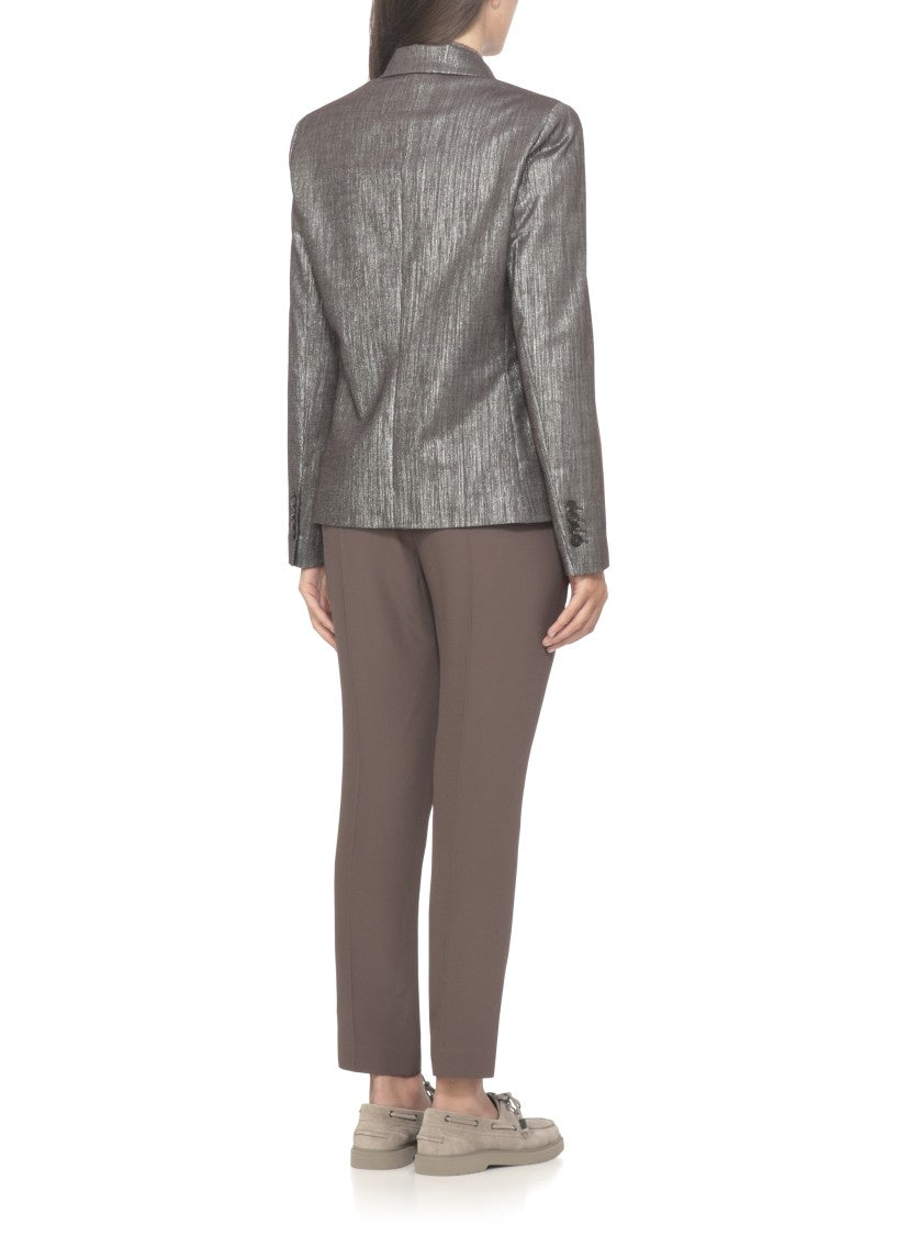 Brunello Cucinelli Brown Lurex Blazer