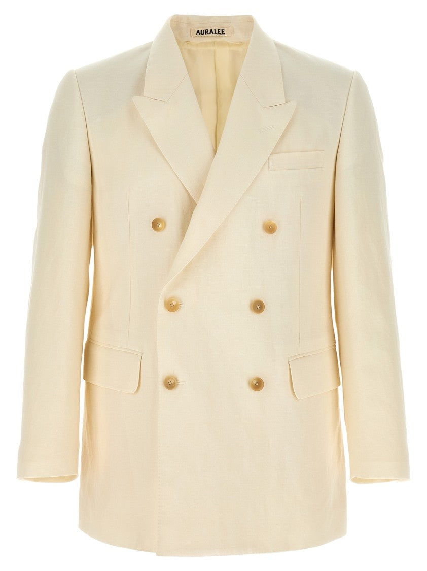 Auralee Double-Breasted Blazer