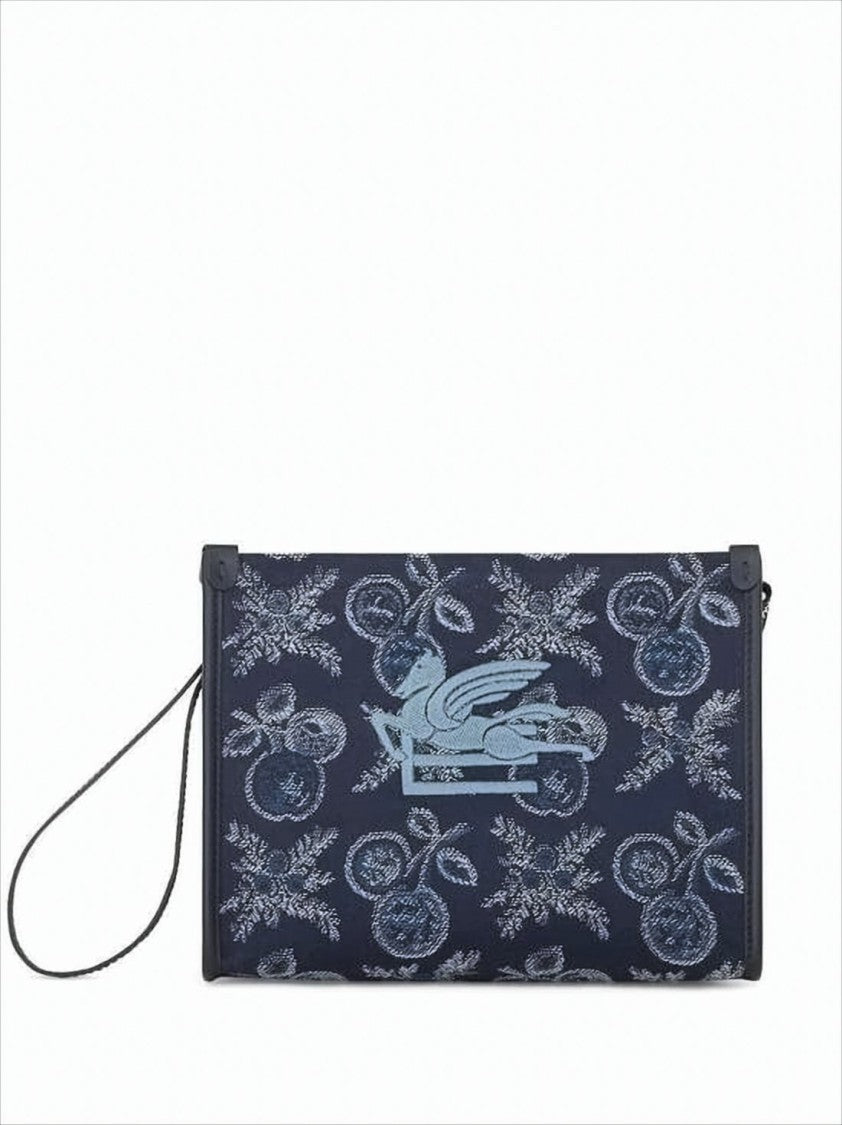 Etro Patterned Fabric Clutch