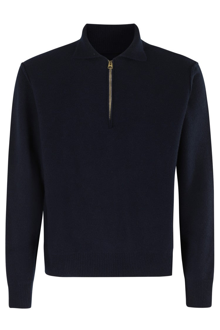 Fortela Wool Woven Zip Sweatshirt