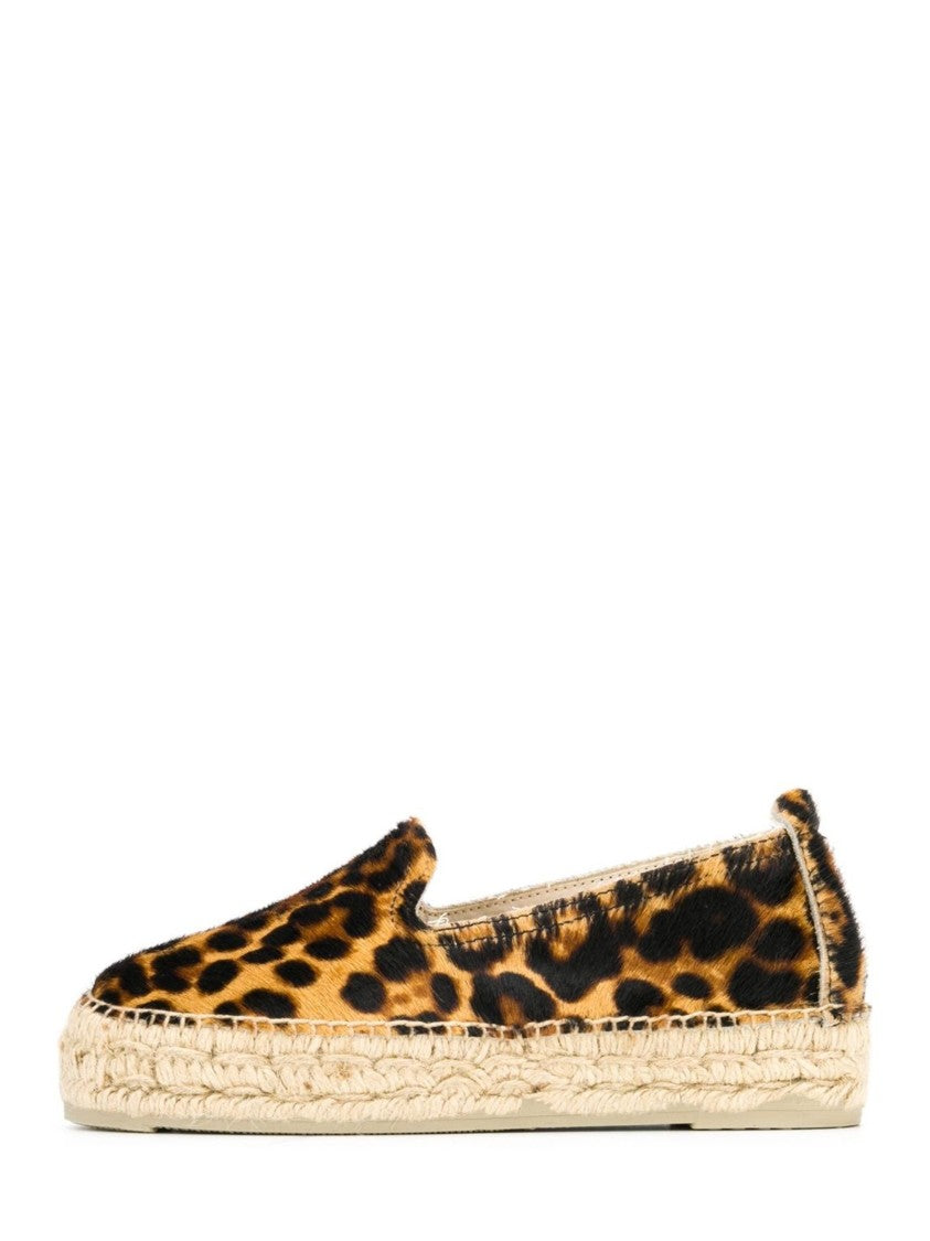 Manebi Leopard Print Slip-On Espadrilles