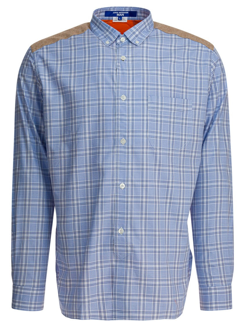 Junya Watanabe Check Shirt With Quilted Inserts