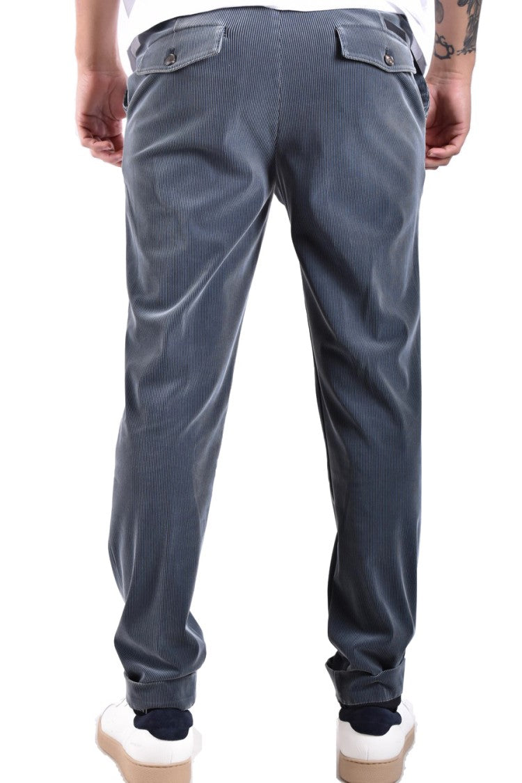 Rrd Tailored Grey Trousers With Subtle Pinstripe Design