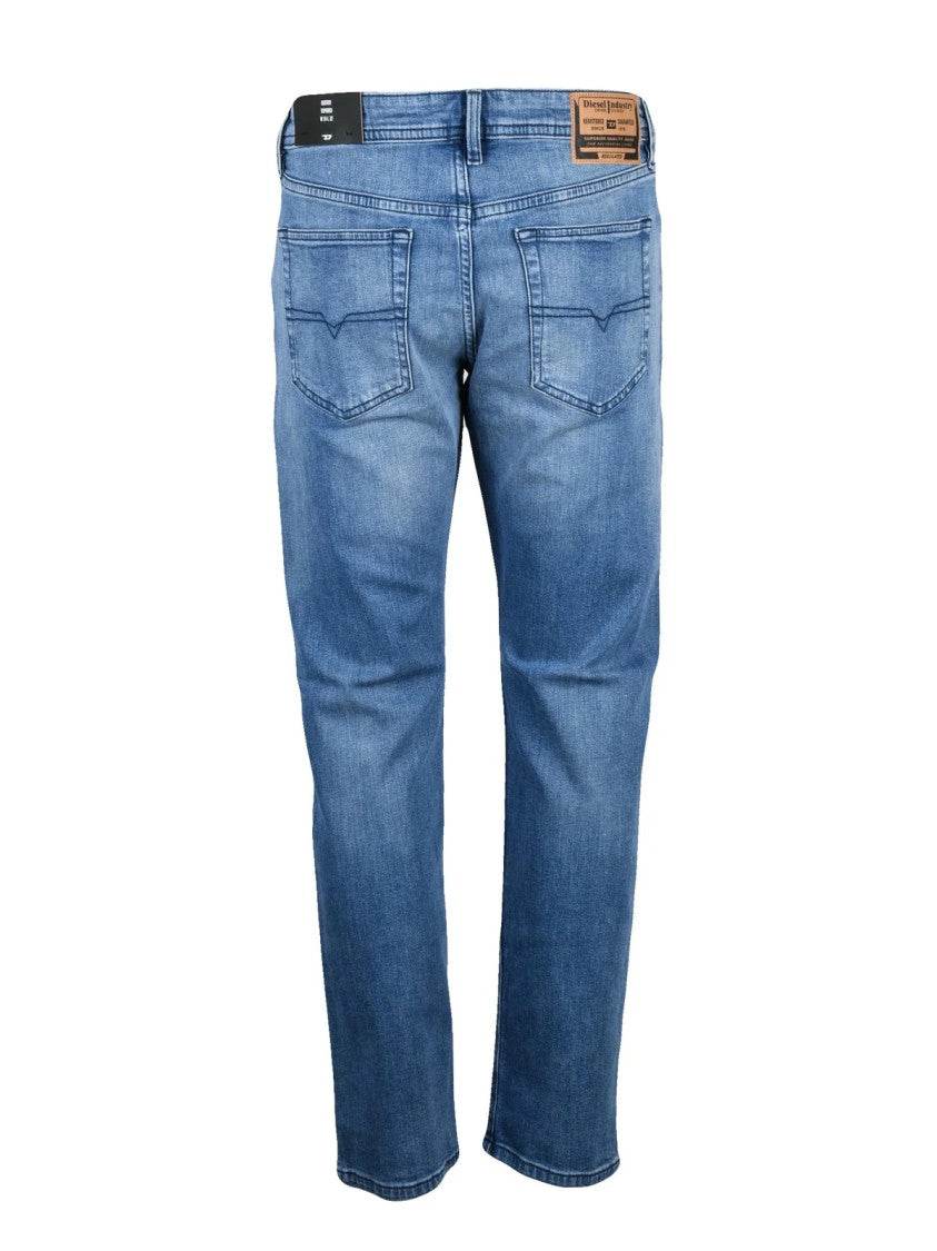 Diesel Blue Stretch Cotton Tapered Jeans