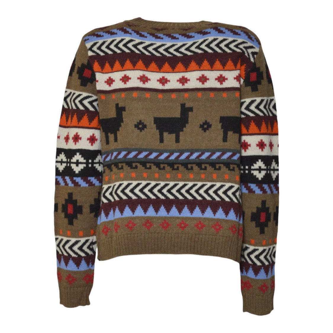 Max Mara Multicolored Geometric Pattern Sweater With Crew Neckline