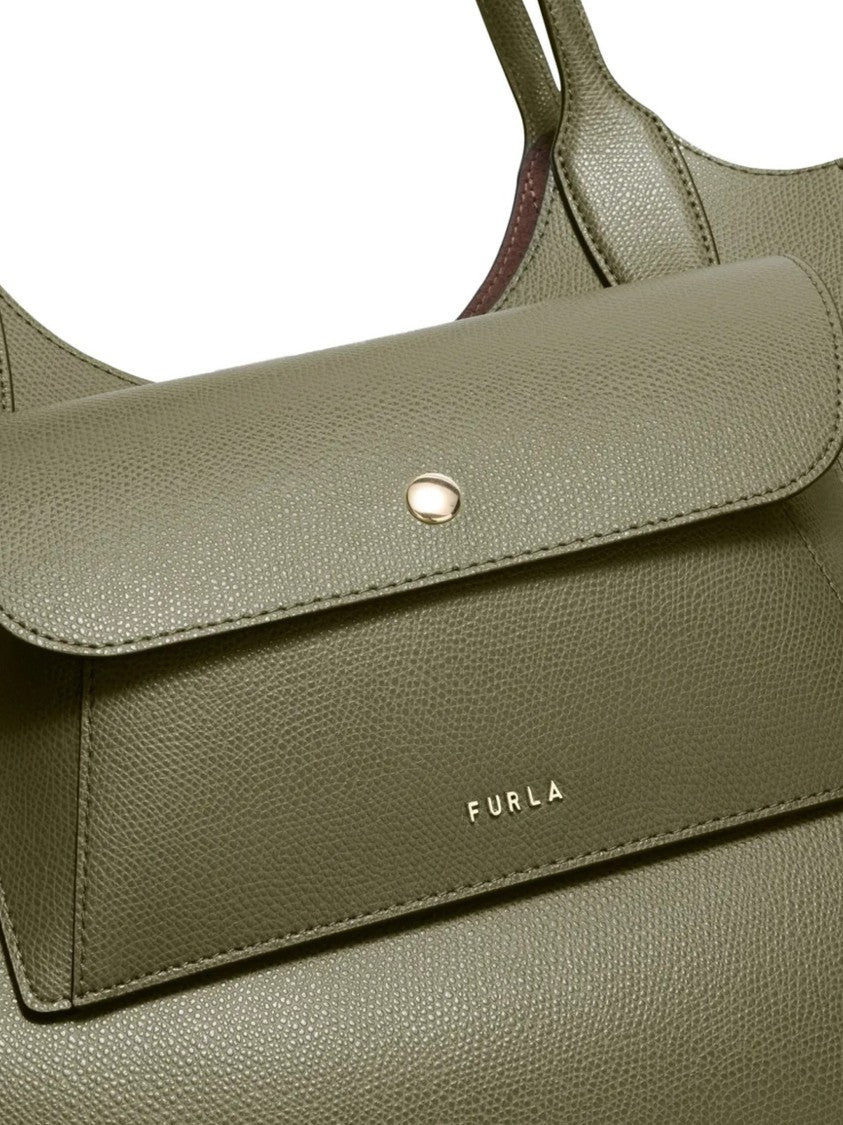 Furla Lea M Tote Textured Leather Handbag