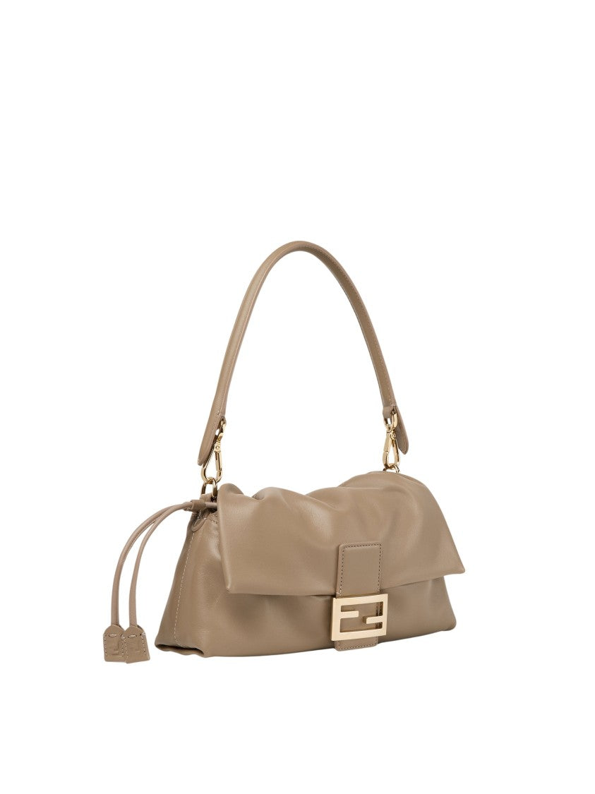 Fendi Nappa Leather Baguette Soft Shoulder Bag