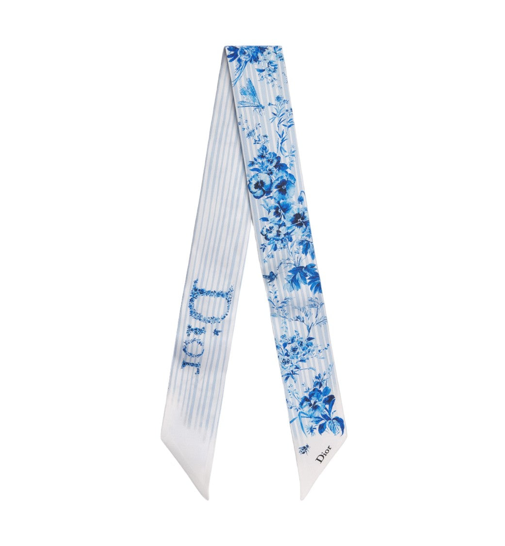 Christian Dior Scarf Floral Pattern Silk Foulard