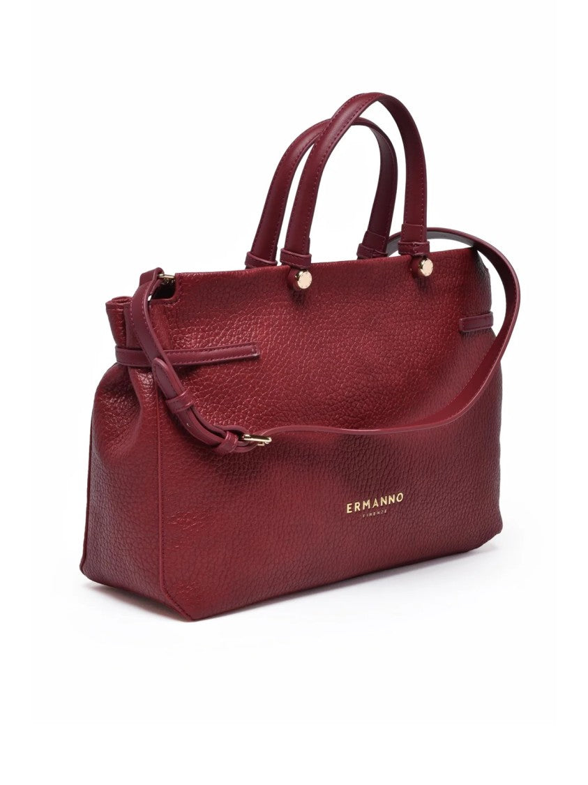 Ermanno Firenze Red Polyurethane Unity Handbag