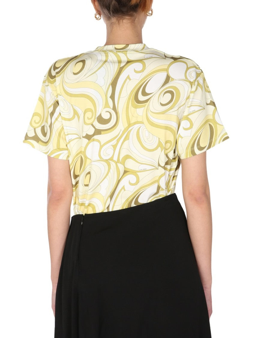 Raf Simons Hippie-Inspired Allover Pattern Crew Neck T-Shirt