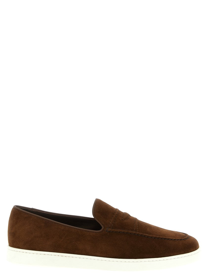 Church's Brown Suede Slip-On Loafers With Rubber Sole