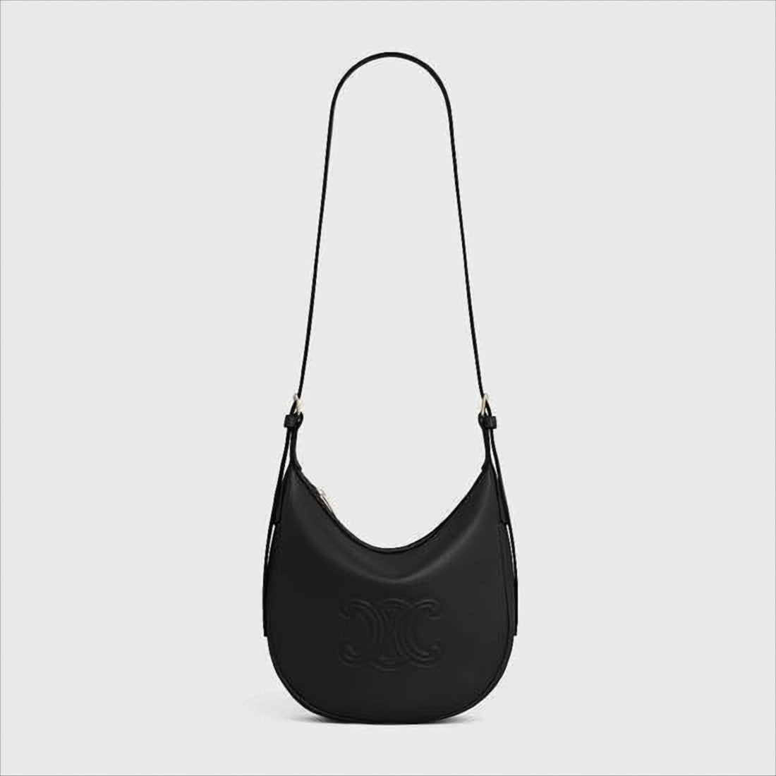 Celine Crescent-Shaped Smooth Calf Leather Shoulder Bag