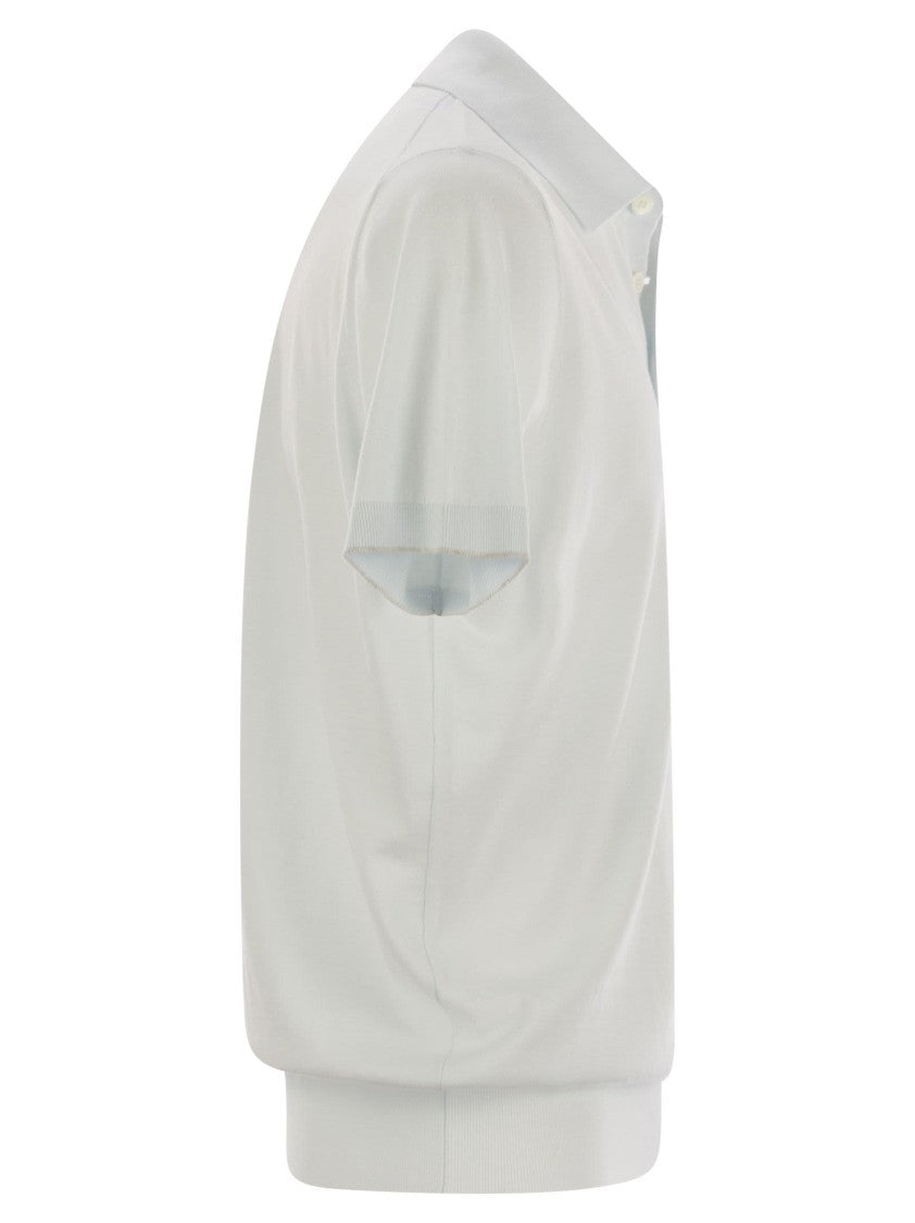 Brunello Cucinelli Lightweight Cotton Knit Polo Shirt